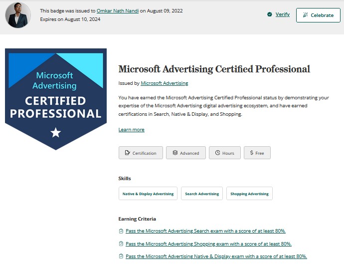 Microsoft Certified Advertising Professional